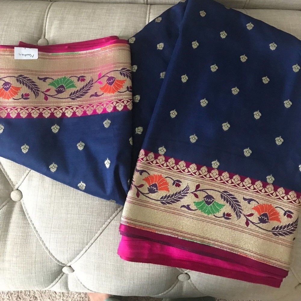 Gorgeous Rich Look Georgette Silk Kanchipuram Saree - Picture 3 of 7